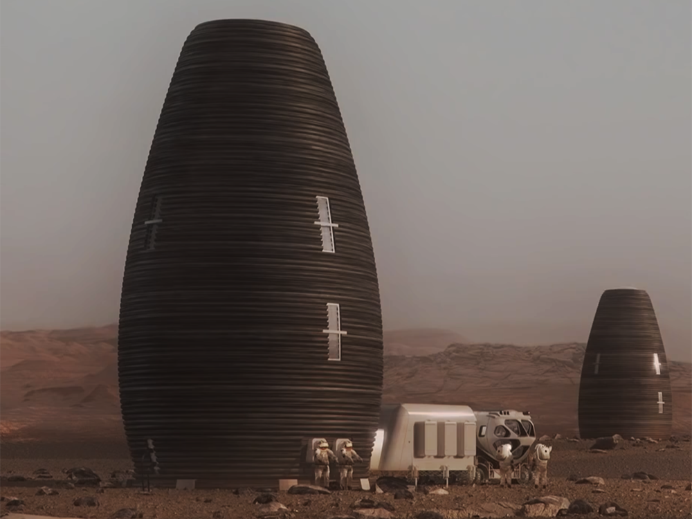 AI SpaceFactory won NASA’s Centennial Challenge in 2019 with a 3D printed habitat structure designed for Mars. Credit: NASA