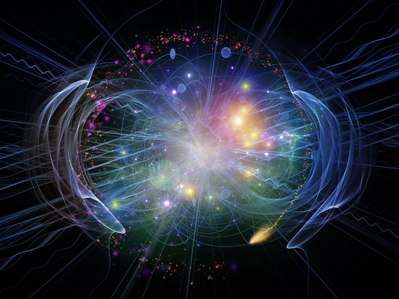 Illustrated graphic of an advanced quantum wave