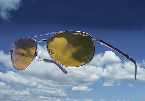 The Aviator style—Eagle Eyes’ original product—is the number one choice of pilots and police officers.
