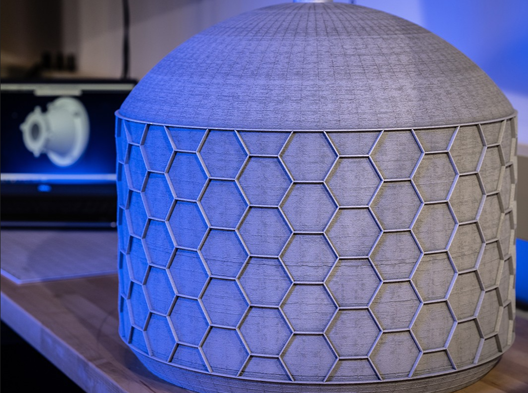 This vacuum jacket manufacturing demonstrator tank, made for cryogenic fluids, was 3D printed at Marshall with Elementum 3D’s A6061 RAM2 aluminum alloy. Credit: NASA