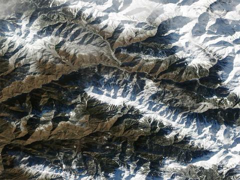 Aerial view of mountains