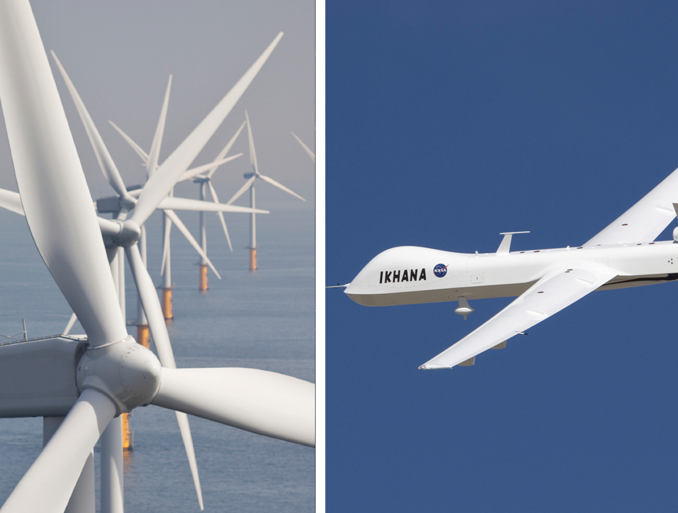 Ikhana aircraft, wind turbine
