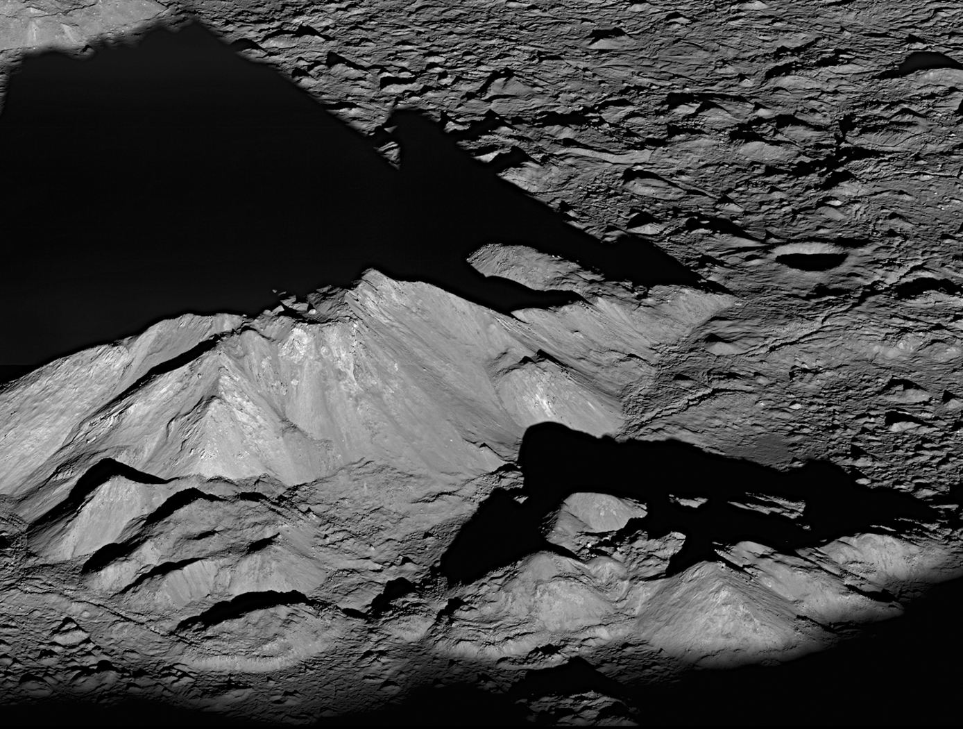 Tycho Crater's Peak; Credit: NASA Goddard/Arizona State University