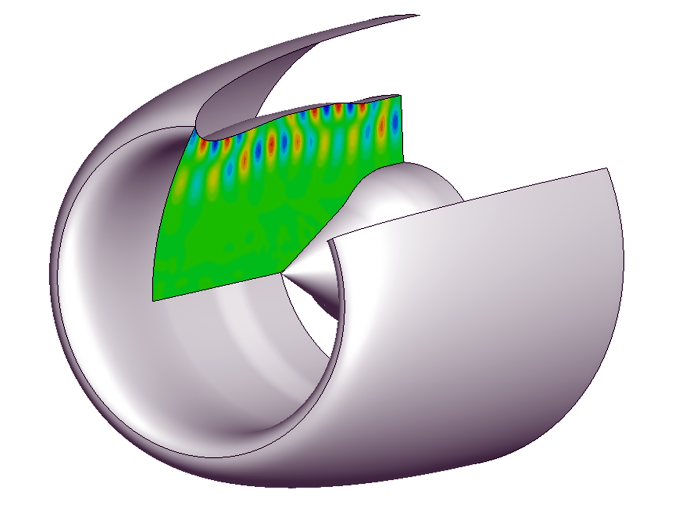 Example inlet duct propagation prediction (related to first invention)