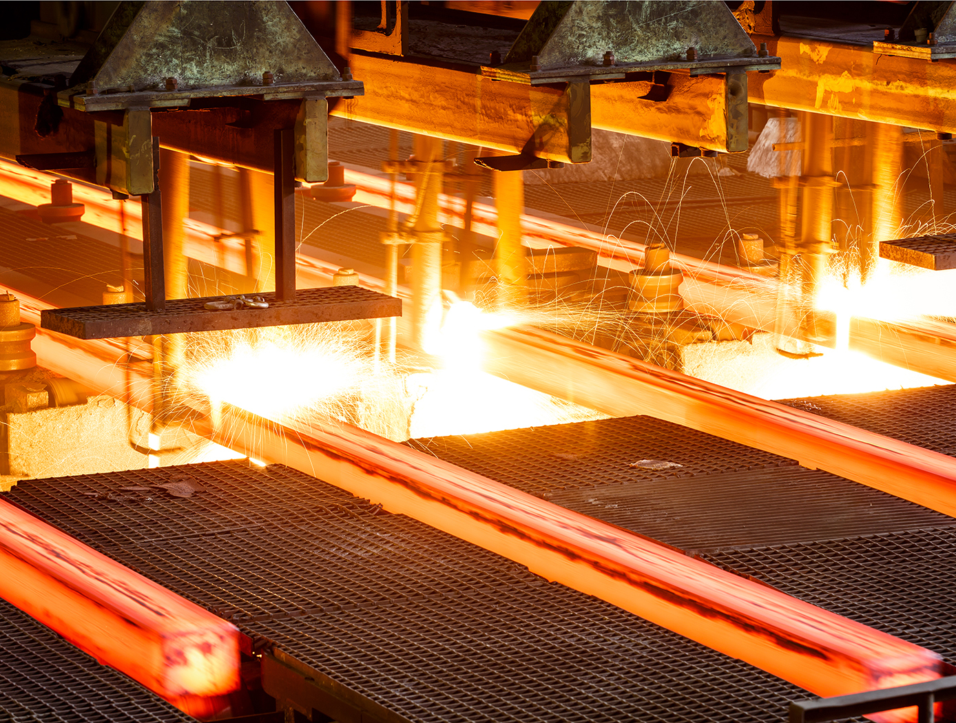 Hot Steel on Conveyor