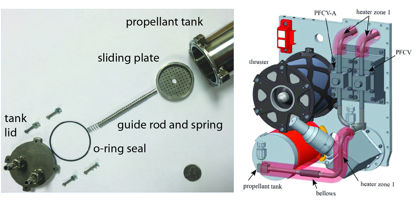 FIGURE  Exploded view of the laboratory model propellant tank.