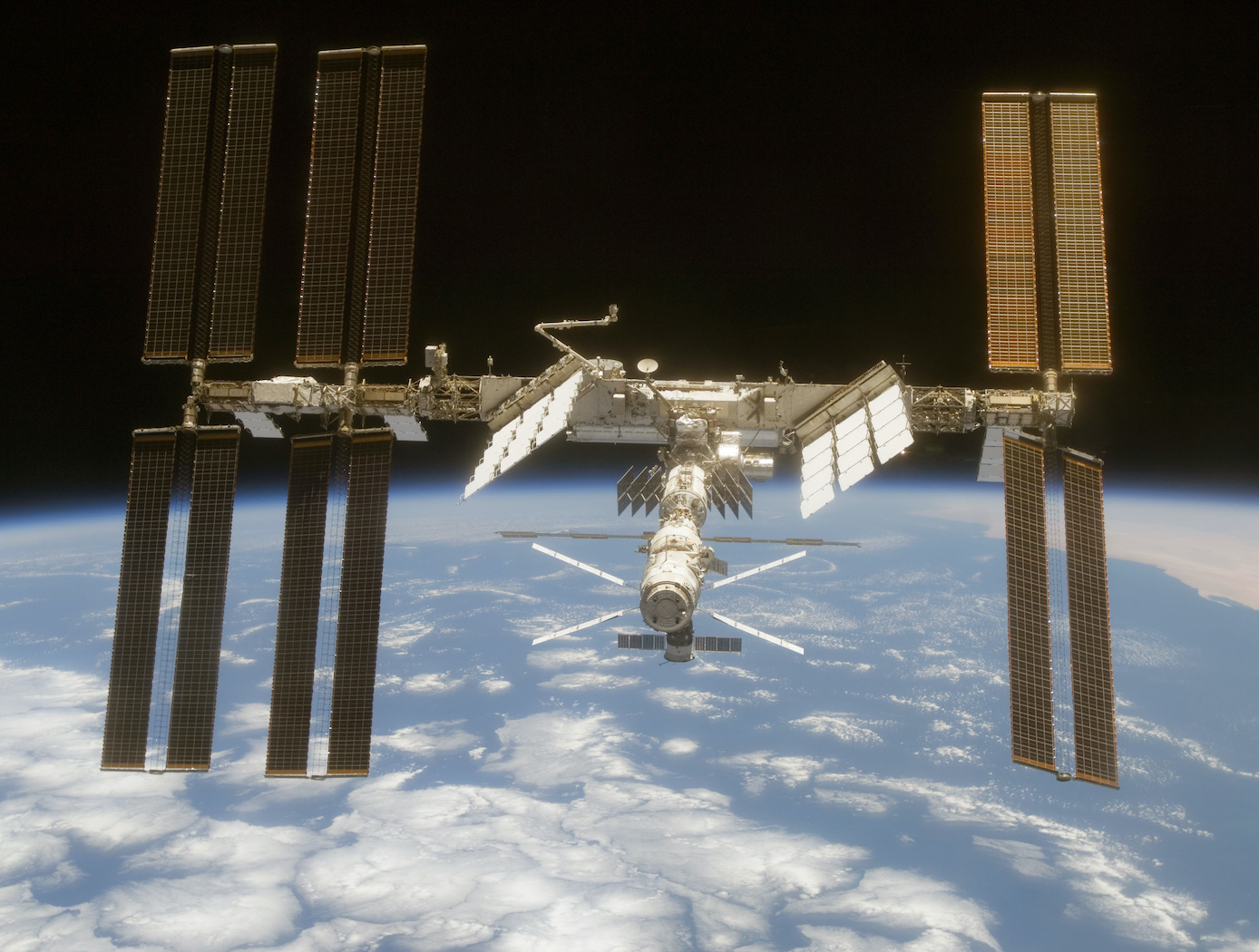 ISS as seen by STS-124; Photo Credit: NASA on the Commons, https://www.flickr.com/photos/nasacommons/35201127816/in/album-72157648186433655/